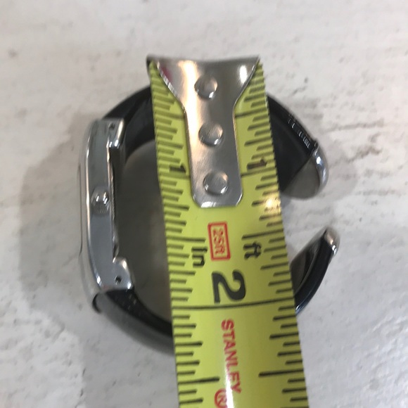 Black and Silver Cuff Watch - Picture 4 of 4